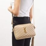 Saint Laurent Lou Camera Bag Gold Metal Beige 23Cm 612544DV7072721 - Image 6