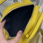 Prada Triangle Leather Bag Yellow 25Cm - Image 3