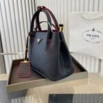 Prada Saffiano Leather Double Black 25Cm - Image 5