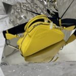 Prada Triangle Leather Bag Yellow 25Cm - Image 4