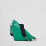 Prada Triangle Leather Shoulder Bag Green 27cm - Image 4