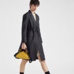 Prada Triangle Leather Bag Yellow 25Cm - Image 5