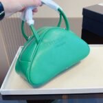 Prada Triangle Leather Bag Green 25Cm - Image 5