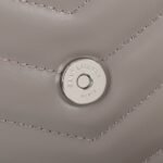 Saint Laurent Loulou Small Grey Nickel 25cm - Image 6