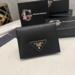 Prada Small Saffiano Leather Wallet Black 10cm 1MV021 QHH F0002 - Image 6