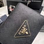 Prada Small Saffiano Leather Wallet Black 10cm 1MV021 QHH F0002 - Image 8
