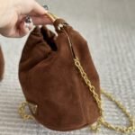 Prada Suede Mini Bag Cocoa Brown 19cm - Image 4