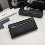 Prada Large Saffiano Triangle Wallet Black 19cm 1MH132QHHF0002 - Image 3