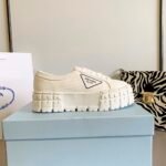 Prada Double Wheel Nylon Gabardine Sneaker White 1E260M3LFXF0009F050 - Image 6