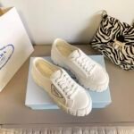 Prada Double Wheel Nylon Gabardine Sneaker White 1E260M3LFXF0009F050 - Image 5