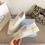 Prada Double Wheel Nylon Gabardine Sneaker White 1E260M3LFXF0009F050 - Image 4