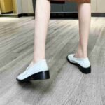 Prada Logo Plaque Loafers White 1D902M069F0009F025 - Image 4