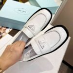 Prada Logo Plaque Loafers White 1D902M069F0009F025 - Image 5