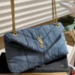 Saint Laurent Puffer Medium Denim 30cm 5774752PT674575 - Image 3