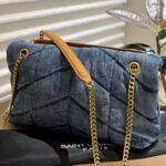 Saint Laurent Puffer Medium Denim 30cm 5774752PT674575 - Image 4