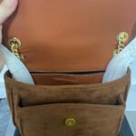 Saint Laurent Niki Baby Chain Bag In Suede Brown 28cm 6237483 - Image 3