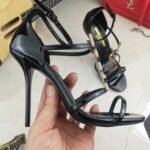 Saint Laurent Cassandra Sandals Black - Image 2