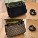 Gucci GG Emblem Small Shoulder Bag Black 23cm 815409 AAEEM 1000 - Image 3