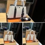 Hermes Garden Party 30 Handbag Canvas Black 30cm - Image 3