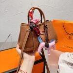 Hermes Garden Party Mini Bag Brown 25cm - Image 8