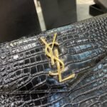 Saint Laurent Uptown Pouch In Crocodile Black 27cm 565739DND0J1000 - Image 5