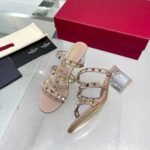 Valentino Rockstud Slide Sandal Pink WS0C47NGUV6L - Image 4
