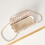 Chanel Evening Bag Glass Pearls In Transparent And Multicolor 17cm - Image 7