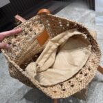 Saint Laurent Panier Raffia Natural Brown 39cm 688221 GAAAC 2080 - Image 6