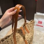 Saint Laurent Panier Raffia Natural Brown 39cm 688221 GAAAC 2080 - Image 4