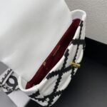 Chanel 19 Large Stitch Crossbody Bag White 24cm - Image 4