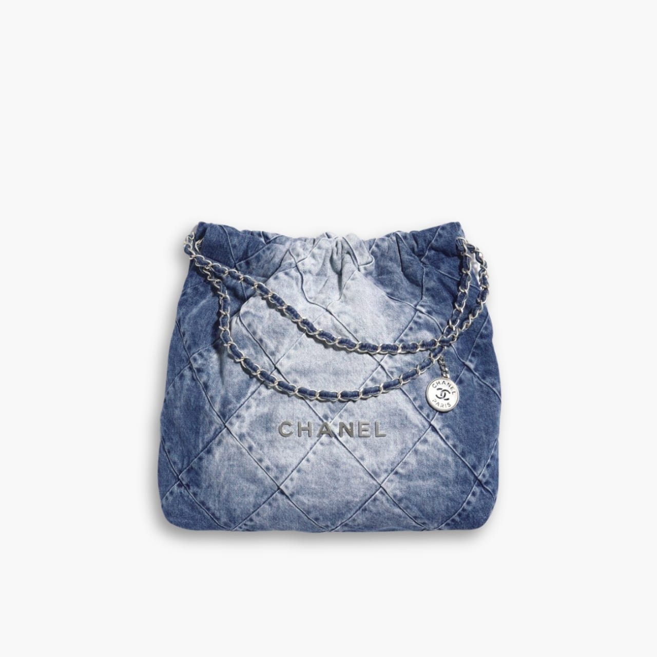 Thumbnail-18.jpg Chanel 22 Handbag Washed Denim Blue 41cm AS3261 B10439 NM981 - Image 1