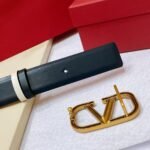 Valentino Garavani VLogo Signature Reversible Belt Black - Image 4