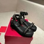 Valentino Rockstud Flatform Sandal Black 2W2S0GI3BAE0NO - Image 2