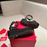 Valentino Rockstud Flatform Sandal Black 2W2S0GI3BAE0NO - Image 5