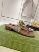 Gucci Women s  Blondie Thong Sandals in Brown - Image 4