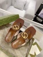 Gucci Women s  Blondie Thong Sandals in Brown - Image 6