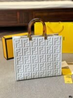 Fendi Sunshine Medium Bag White 35cm 8BH386AMCVF0QVL - Image 2