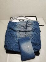Chanel 22 Handbag Washed Denim Blue 41cm AS3261 B10439 NM981 - Image 2