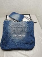 Chanel 22 Handbag Washed Denim Blue 41cm AS3261 B10439 NM981 - Image 3