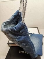 Chanel 22 Handbag Washed Denim Blue 41cm AS3261 B10439 NM981 - Image 5