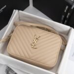 Saint Laurent Lou Camera Bag Dark Beige 23Cm - Image 2