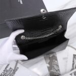 Saint Laurent Kate Medium Tassel In Crocodile Mirror Effect Black 24cm - Image 3