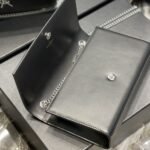 Saint Laurent Kate Medium In Grain De Poudre Mirror Effect Black 24cm - Image 3