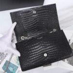 Saint Laurent Kate Medium Tassel In Crocodile Mirror Effect Black 24cm - Image 4