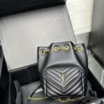 Saint Laurent Mini Joe In Lambskin Black 19Cm - Image 4