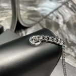 Saint Laurent Kate Medium In Grain De Poudre Mirror Effect Black 24cm - Image 4