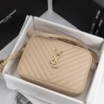 Saint Laurent Lou Camera Bag Dark Beige 23Cm - Image 7