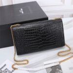 Saint Laurent Kate Medium Tassel In Crocodile Black 24cm - Image 7