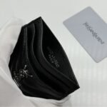 Saint Laurent Matelassé Card Case Black 10cm - Image 7