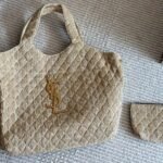 Saint Laurent Raffia Maxi Tote Bag Beige 40Cm - Image 2
